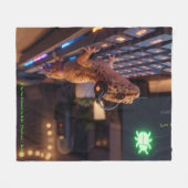 GeckoDev // Cyberpunk-Programmierer-Fleece-Decke Fleecedecke (Vorderseite (Horizontal))