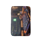 GeckoDev // Cyberpunk-Programmierer Leopardgecko F Badematte (Vorderseite Vertikal)
