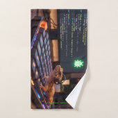 GeckoDev // Personalisiertes Cyberpunk-Programmier Badhandtuch Set (Handtuch)