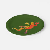 Geckoeidechsentiernatur-Geburtstags-Party Pappteller (Schrägansicht)