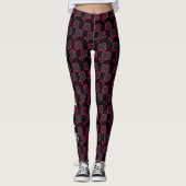 GeckoLand Pink-Blume Leggings (Vorderseite)