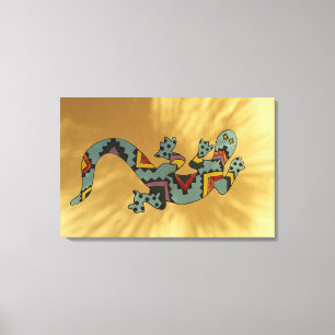 Geckoleechse an der Wand, Tucson, Arizona, Leinwanddruck