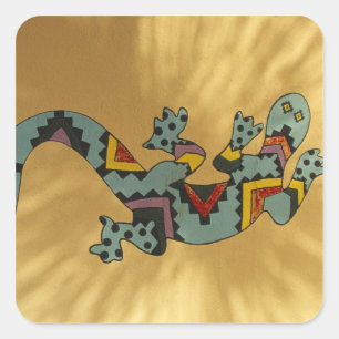 Geckoleechse an Wand, Tucson, Arizona, Quadratischer Aufkleber