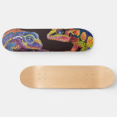 Geckos - Aborigine-Style - Skateboard Deck (Horizontal)