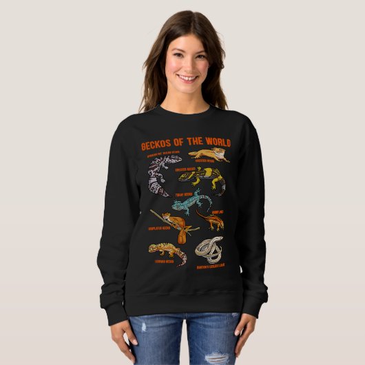 Geckos Animals of the World Crested Leopard Gecko  Sweatshirt (Vorne ganz)