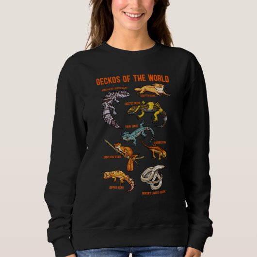 Geckos Animals of the World Crested Leopard Gecko  Sweatshirt (Vorderseite)