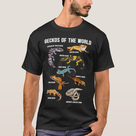 Geckos Animals of the World Crested Leopard Gecko T-Shirt (Vorderseite)