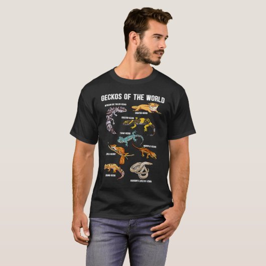 Geckos Animals of the World Crested Leopard Gecko T-Shirt (Vorne ganz)