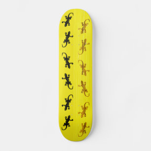 Geckos auf Skateboard