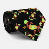 Geckos bold print necktie krawatte (Gerollt)