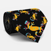 Geckos bold print necktie krawatte (Gerollt)