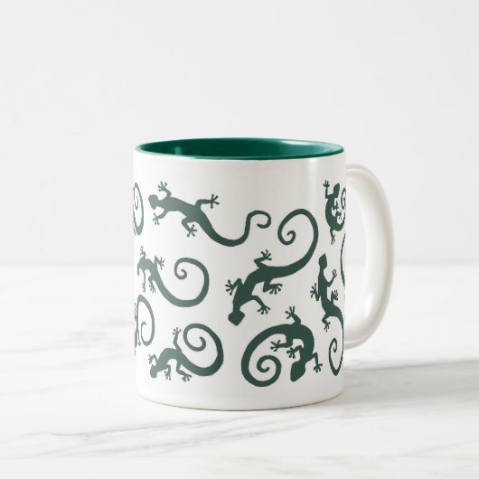 geckos_EMERALD_mug Zweifarbige Tasse (VorderseiteRechts)