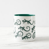geckos_EMERALD_mug Zweifarbige Tasse (Mittel)