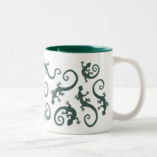 geckos_EMERALD_mug Zweifarbige Tasse (Rechts)
