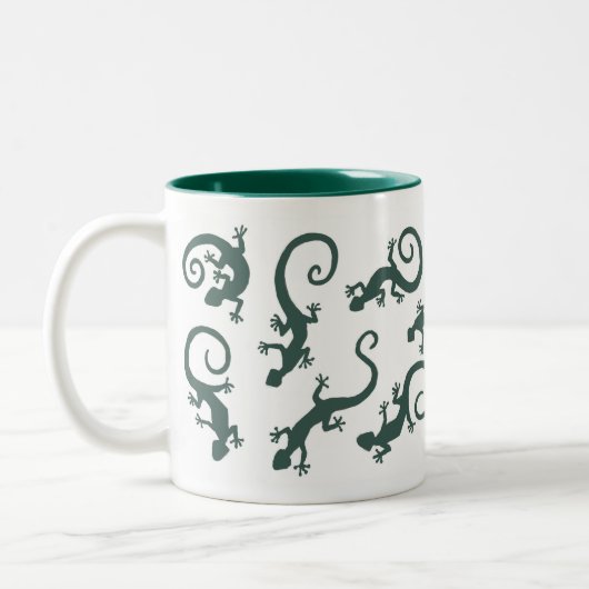 geckos_EMERALD_mug Zweifarbige Tasse (Links)