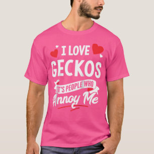 Geckos I Liebe Geckos Baseball T-Shirt