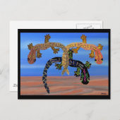 Geckos im Feuertal Postkarte (Vorne/Hinten)