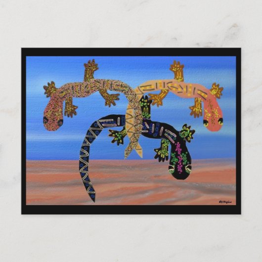 Geckos im Feuertal Postkarte (Vorderseite)