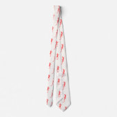 Geckos in rotem Aufstieg (auf weiß) Krawatte (Rückseite)