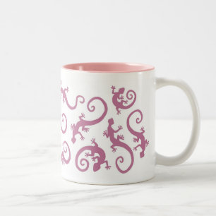 geckos_PINK_mug Zweifarbige Tasse