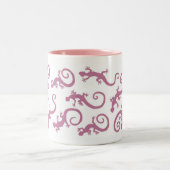 geckos_PINK_mug Zweifarbige Tasse (Mittel)