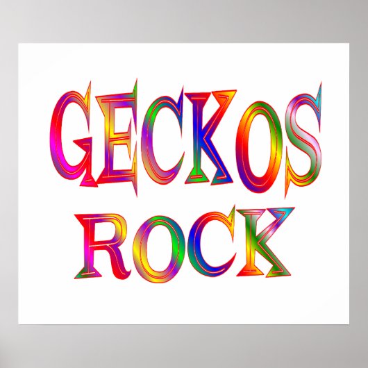 Geckos Rock Poster (Vorne)