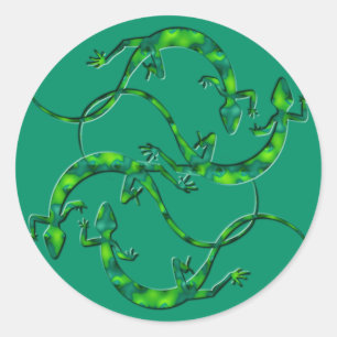 Geckos Runder Aufkleber