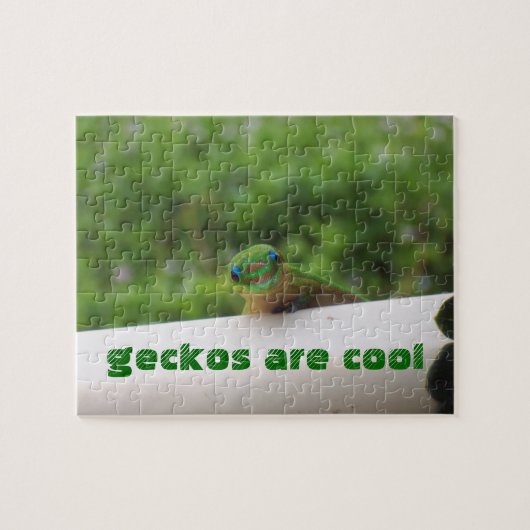 Geckos sind cooles Tierpuzzlespiel Puzzle (Horizontal)