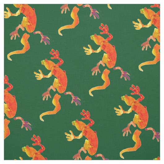Geckotiereidechsenreptil-Aquarellkunst Stoff (Muster)