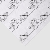 GEDACHT KITTEN MIT LEISTUNGSABSCHLUSS SEIDENPAPIER (Ausschnitt)