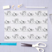 GEDACHT KITTEN MIT LEISTUNGSABSCHLUSS SEIDENPAPIER (Handwerk)