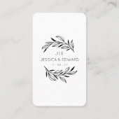 Gedächtliche Fotos QR Code Red White Moderne Hochz Platzkarte (Rückseite)