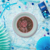 Gedächtliche Rose Pappteller (Party)