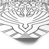 Gedächtlicher Sommer: Friedliche botanische Färbun Poster (Ecke)