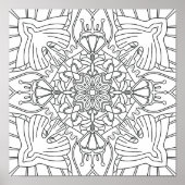 Gedächtlicher Sommer: Friedliche botanische Färbun Poster (Vorne)