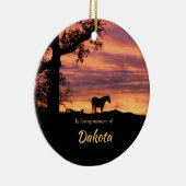 Gedächtnis des Pferdes und spirituelles Gedicht Keramik Ornament (Rechts)