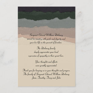 Gedächtnis ewig - Trauerfall danken Ihnen Notecard Dankeskarte