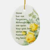 Gedächtnis Foto Gelbe Rosen Garten Blume Keramik Ornament (Vorne)