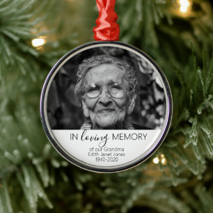 Gedächtnis Foto Weihnachten, in Liebe Erinnerung Ornament Aus Metall