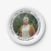 Gedächtnis für das Gedächtnis "Schwarzer Text fehl Pappteller (Vorderseite)