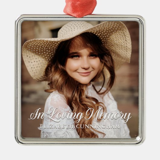 Gedächtnis für das klassische Foto der Erinnerung Ornament Aus Metall (Vorne)