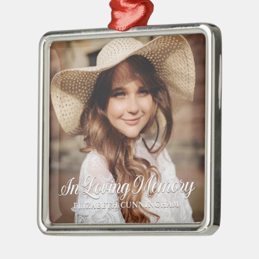 Gedächtnis für das klassische Foto der Erinnerung Ornament Aus Metall (Links)