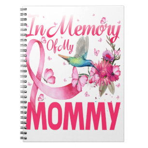 Gedächtnis für den Brustkrebs meiner Mama Hummingb Notizblock