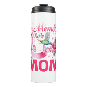 Gedächtnis für meine Mama Hummingbird Brustkrebs Thermosbecher