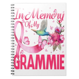 Gedächtnis für meinen Grammie Hummingbird Brustkre Notizblock