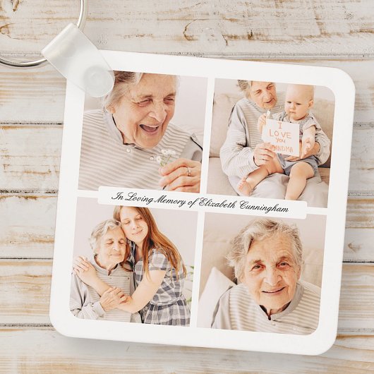 Gedächtnis im Gedächtnis Moderne Elegante 4 Fotos Schlüsselanhänger