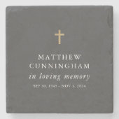 Gedächtnis in der Liebe Erinnerung Moderner einfac Steinuntersetzer (Vorderseite)