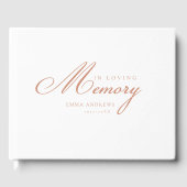 Gedächtnis "in Love Memory" weiß Gästebuch (Vorderseite)