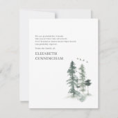 Gedächtnis Moderner Wasserfarbenwald Pinienwald Dankeskarte (Vorderseite)