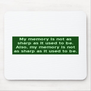 Gedächtnis nicht scharf mousepad